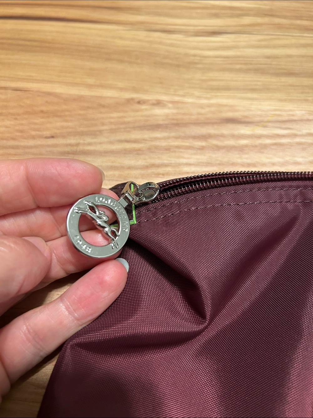 Longchamp Le Pliage Burgundy Medium Tote - Picture 5 of 7